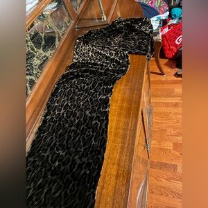 Velvet Leopard Print scarf